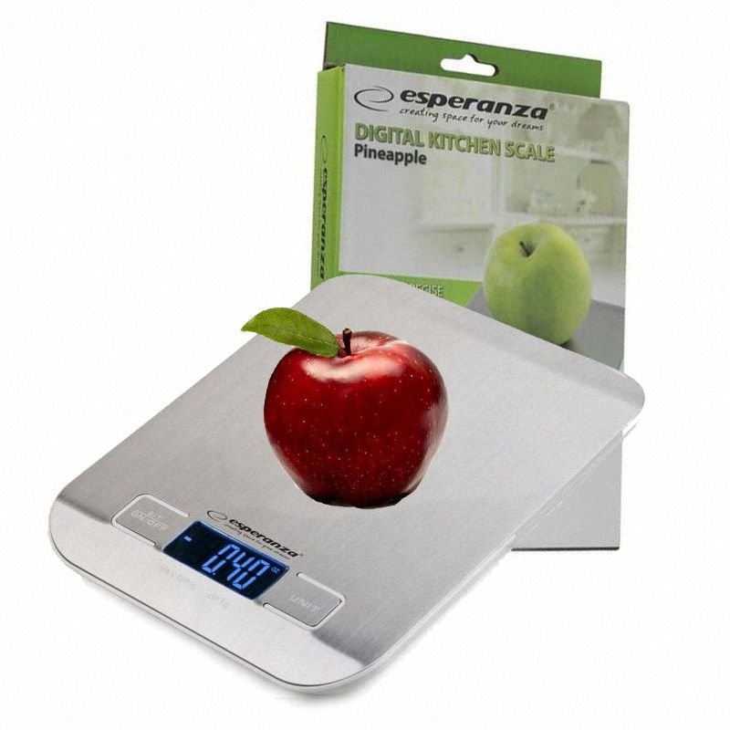 Waga Cyfrowa Kuchenna Pineapple EKS001 Srebrna / Esperanza