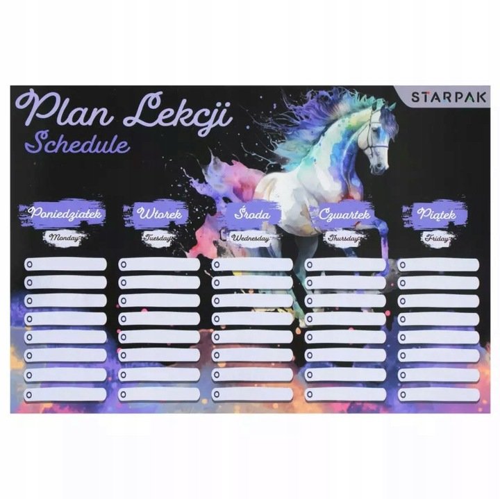 PLAN LEKCJI+TABL MNOZ A5 HORSES STK PB A25/750