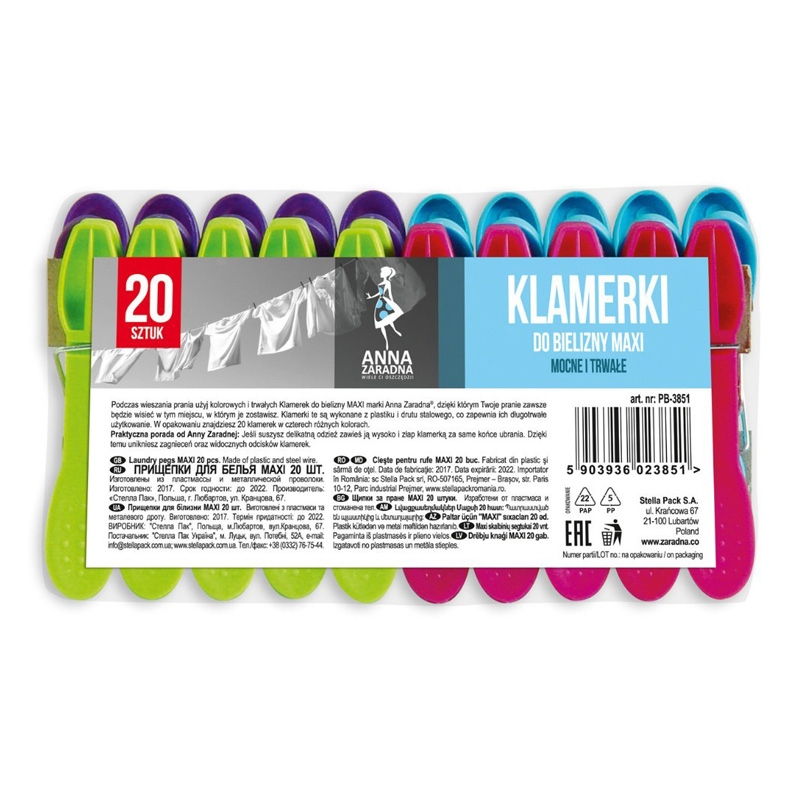 Klamerki Do Bielizny Maxi A'20 /Anna Zaradna
