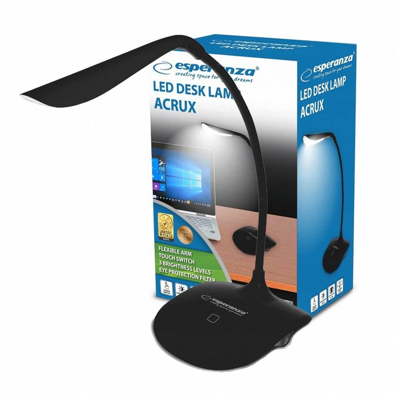 Lampka Led na Biurko Acrux Czarna Esperanza