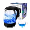 Czajnik Elektryczny Szklany 1.7L LED Salto Angel Czarny /Esperanza
