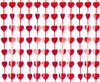Kurtyna B&C Serca, metaliczna czerwona, 100x200 cm /GoDan