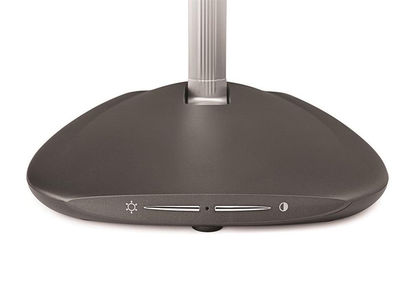 Lampka LED na biurko MAULpulse Colour Vario 7W ze ściemniaczem srebrno-czarna