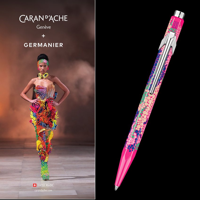 Długopis CARAN D'ACHE 849 Germanier w pudełku różowy neonowy