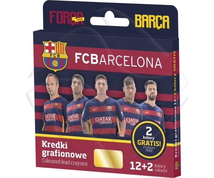 Kredki Grafinowe 12+2 FC Barcelona /Astra 316116002