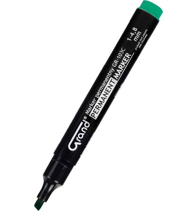 Marker permanent GRAND GR-103C zielony &#8211 ścięta końc. &#8211 A&#822112