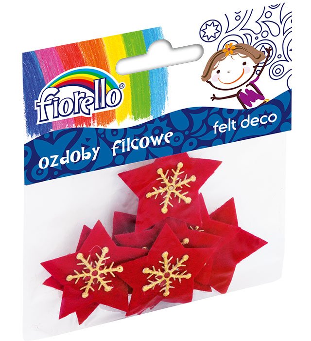 Ozdoby filcowe Fiorello GR-CH301 gwiazda