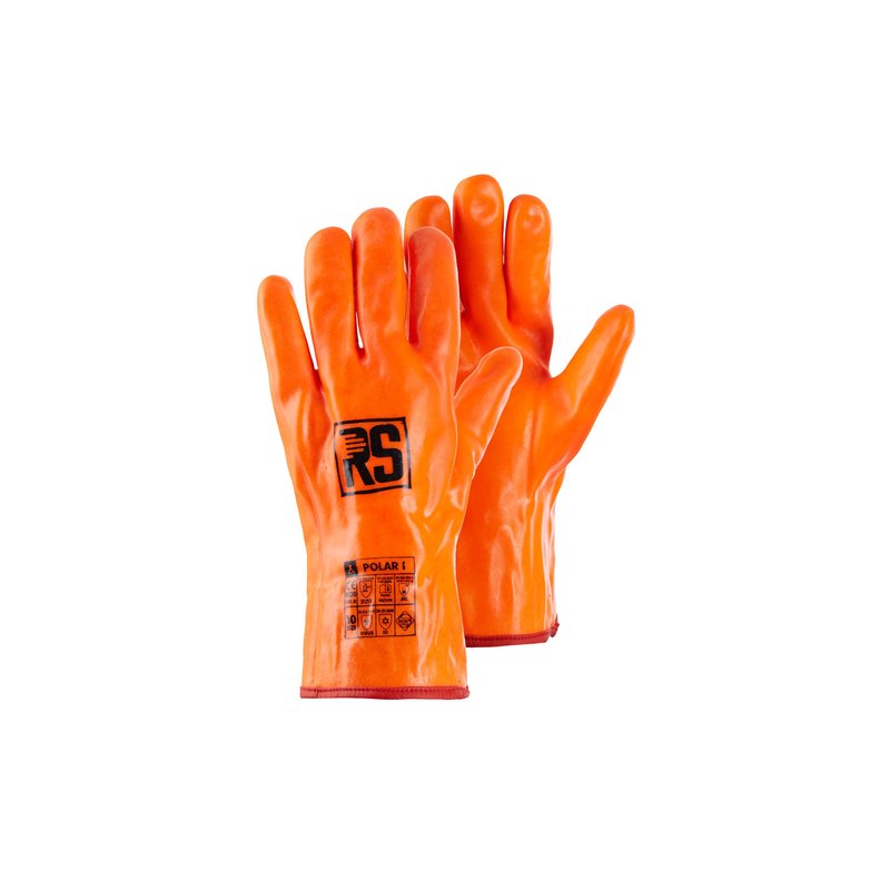 Rękawice Chemiczne RS Polar I Ocieplane Pvc Rozm. 10 Pomarańczowa /RS-Schutz