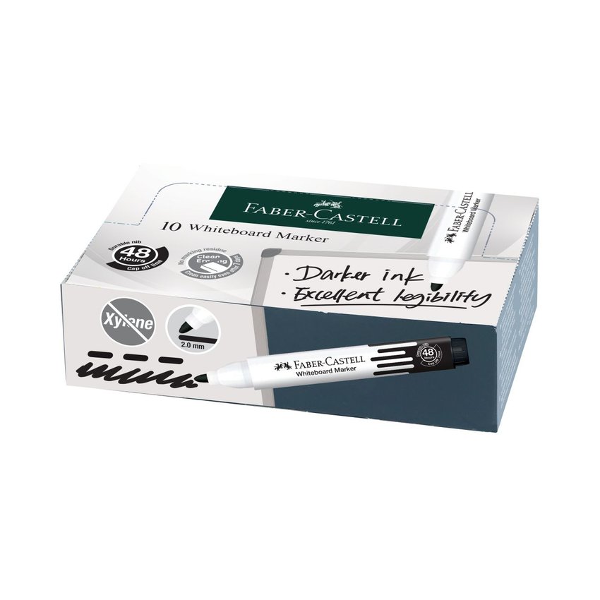 Marker Do Tablic Suchościeralnych Czarnykońcówka Okrągła Faber-Castell