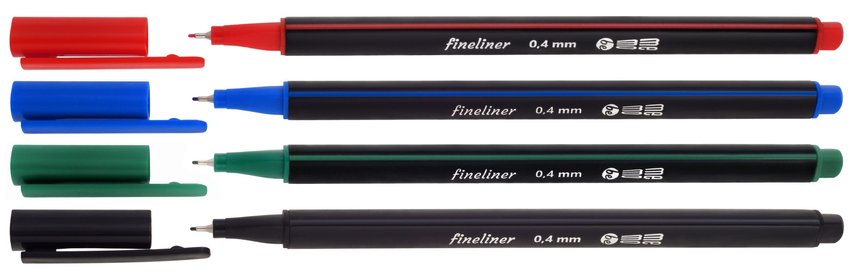 Cienkopisy Memobe 0,4Mm, 4 Kolory Op. Kartonowe