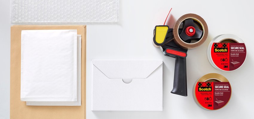 Taśma pakowa SCOTCH Secure Seal 50mm 66m 6 szt., brązowa