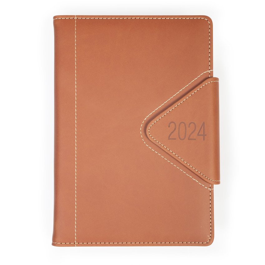 Terminarz O.Diary A5 Westa 2024 Brązowy / Opus