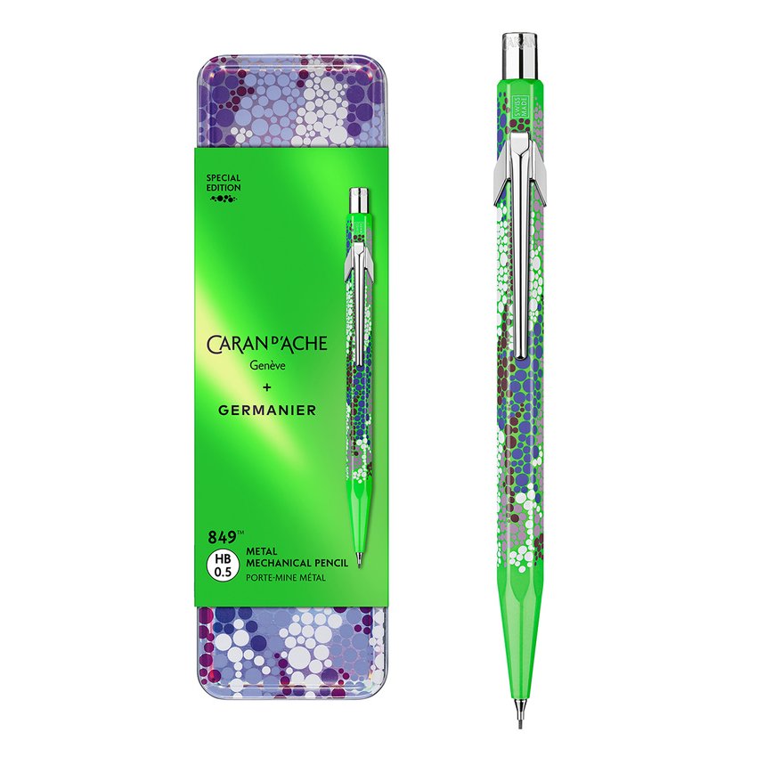 Ołówek mechaniczny CARAN D'ACHE 844 Germanier 05mm w pudełku zielony neonowy