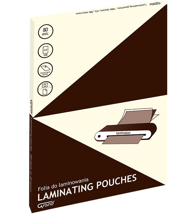 Folia do laminowania GRAND A3, 80 mic, 100 arkuszy