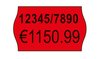 Etykiety Cenowe w Rolce do Metkownicy Dwurzędowej Avery 26x16 10/Rol. A'1200 Czerwone No.RPLP1626