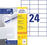 Etykiety Samoprzylepne Avery 70x37 24/A4 A'200 Białe No.3474-200