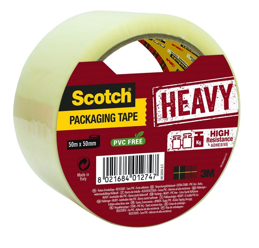 Taśma Pakowa Do Wysyłek Scotch Heavy (Hv.5050.S.T) Bardzo Mocna 50Mm 50M Transparentna