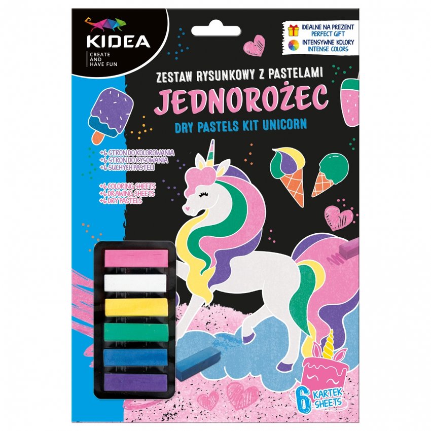 Zestaw Rysunkowy z Pastelami Jednorożec /Kidea