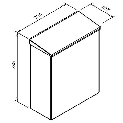 Kosz Naścienny na Odpadki Higieniczne 7L Stal Matowa /Faneco