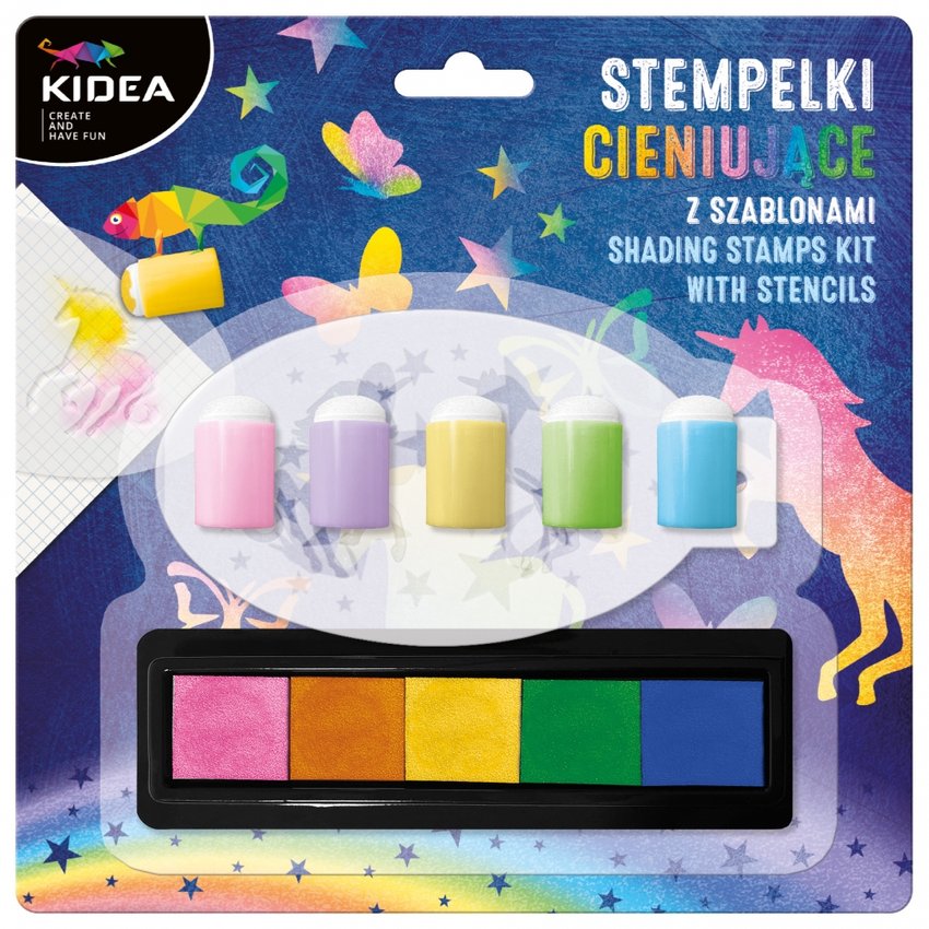 Stempelki Cieniujące z Szablonami /Kidea