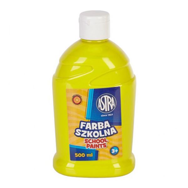 Farba Szkolna Astra 500ml Butelka [301109002] Cytrynowa