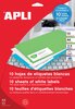 Etykiety Uniwersalne Apli 254X10mm Zaokrąglone Białe 10 Ark.