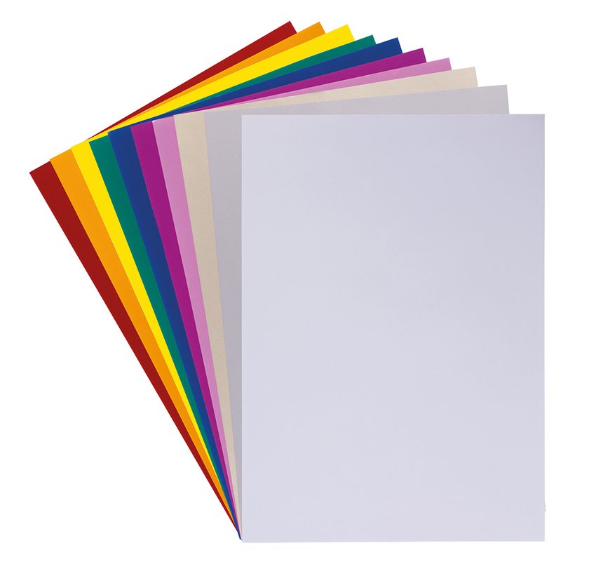 Zeszyt papierów kolorowych błyszczących GIMBOO A5 10 kartek 80gsm mix kolorów