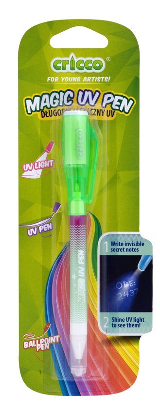 Długopis Magiczny Cricco Invisible Uv 1 Szt. Blister Mix Kolorów