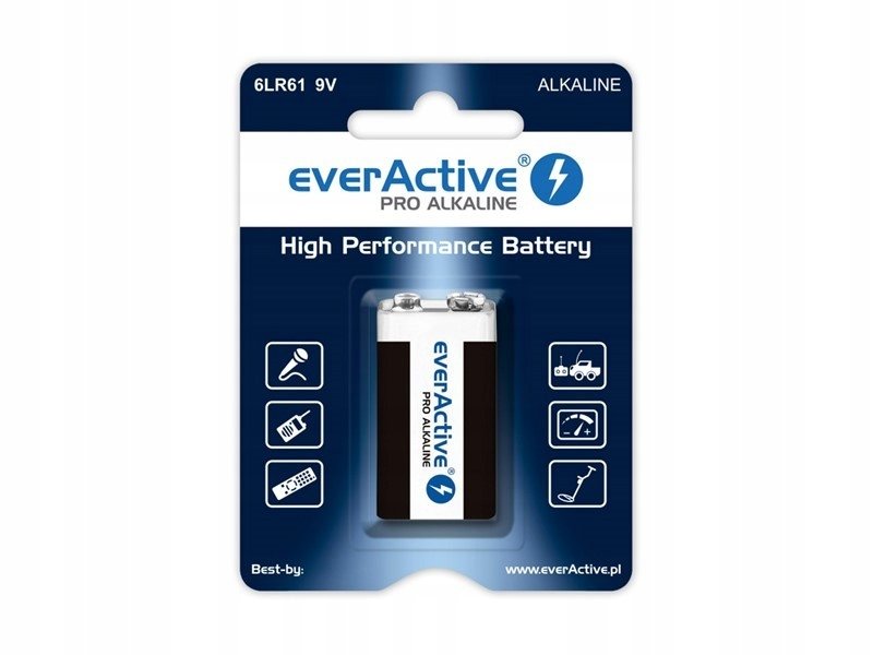 Bateria EverActive 6LR61 9V Pro Alkaliczna