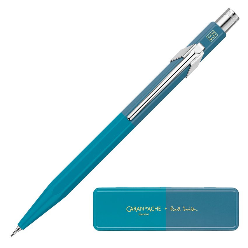 Ołówek mechaniczny CARAN D'ACHE 844 05mm Paul Smith Ed4 w pudełku Cyan/Steel