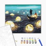 Malowanie po numerach BRUSHME 40x50 cm księżycowy spacer 1 szt., w pudełku