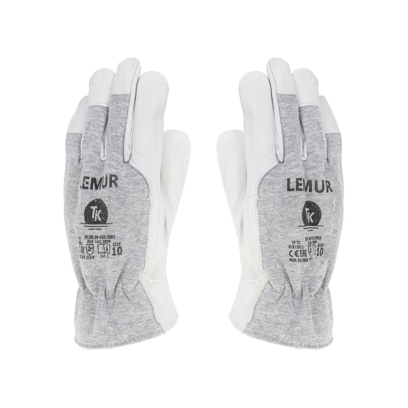 Rękawice TK Lemur Rozm. 7 Szare   /TK GLOVES