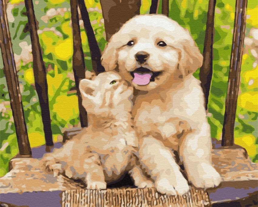 Malowanie po numerach BRUSHME 40x50 cm mali przyjaciele 1 szt., w pudełku