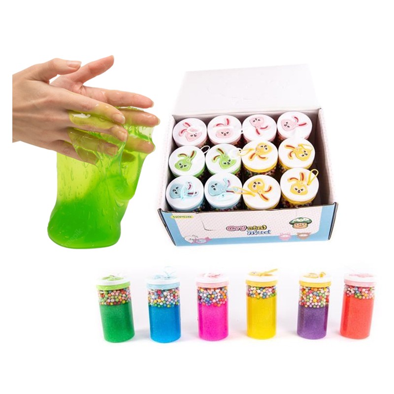 Masa Krystaliczna Brokatowa Z Kuleczkami Słoik Toys