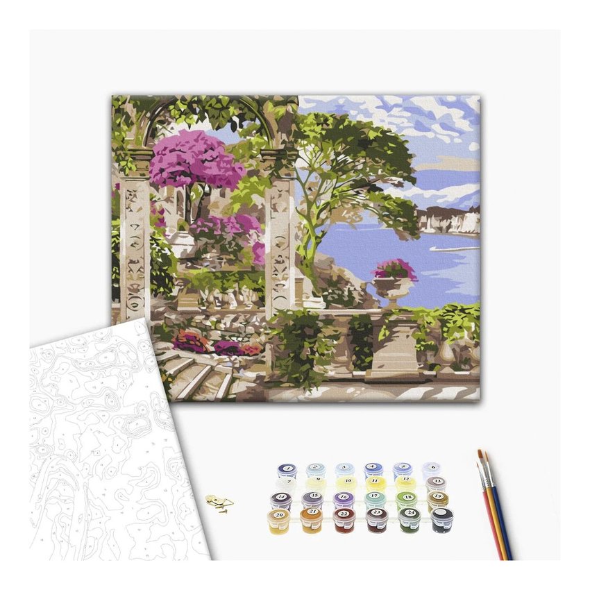 Malowanie po numerach BRUSHME 40x50 cm kwiaty w ogrodzie 1 szt.