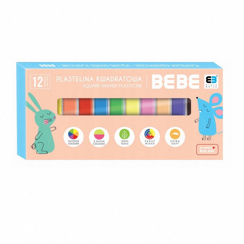 Plastelina 12 kol. Neonowa B&B KIDS Pastel/ Interdruk
