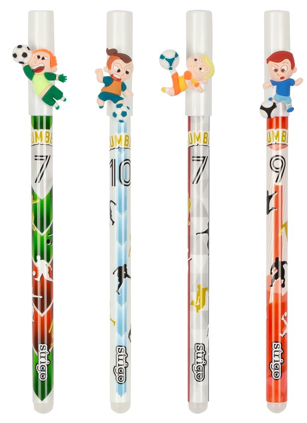 Długopis wymazywalny ze skuwką Piłka nożna 0,5mm / STRIGO