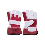 Rękawice Robocze Donau Safety Dwoina Bydlęca Rozm. 105/XL Szaro-Czerwone /DONAU SAFETY
