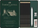 Ołówek Artystyczny Pitt Graphite Matt 8  Szt. + Akcesoria Opakowanie Metalowe Faber-Castell