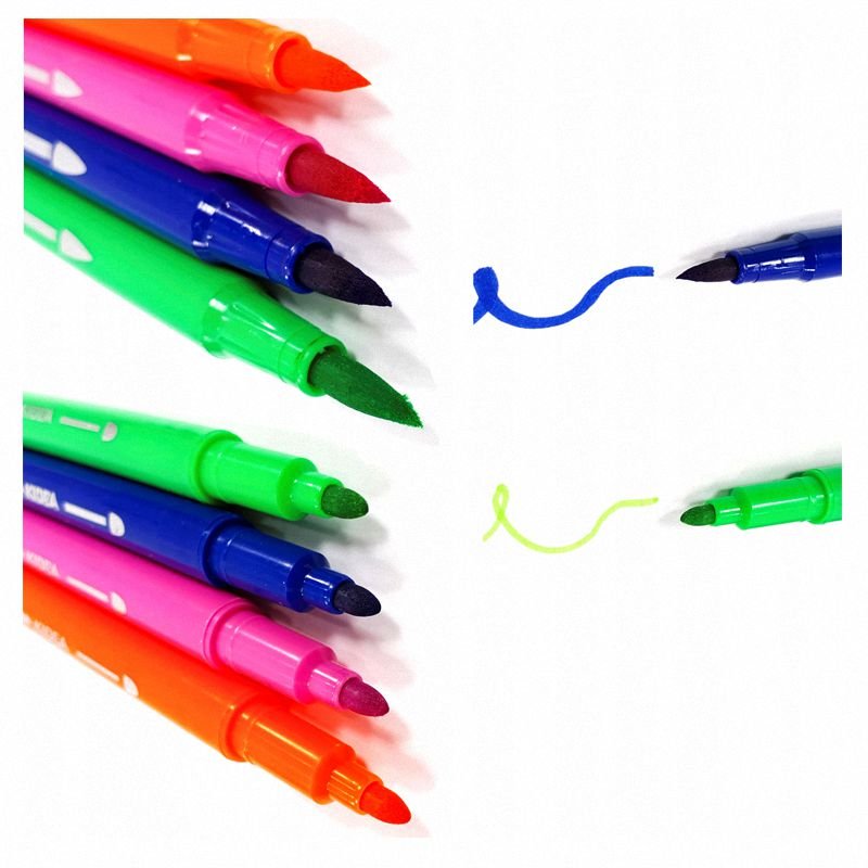 Pisaki Pędzelkowe 12kol. Dwustronne /Kidea