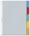 Przekładki do Segregatorów 1-5 Indeksy Kolorowe Zgrzane Koszulki PP A4 Przezroczyste /Durable 663019