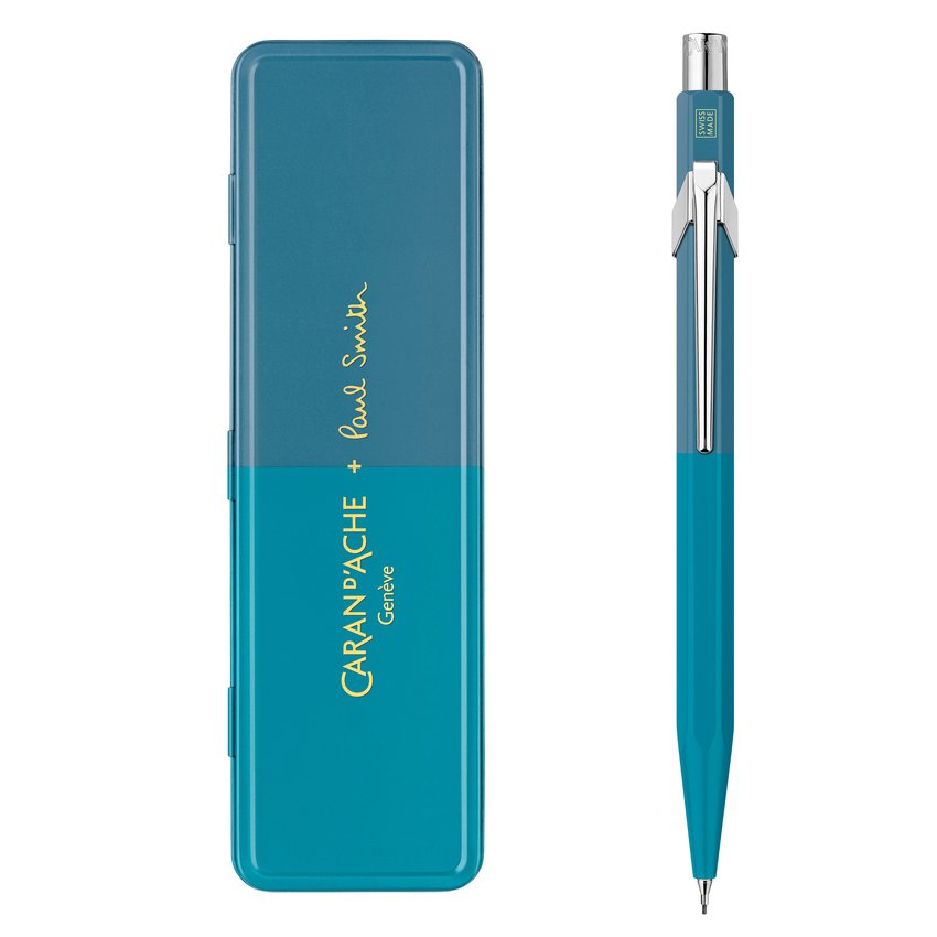 Ołówek mechaniczny CARAN D'ACHE 844 05mm Paul Smith Ed4 w pudełku Cyan/Steel