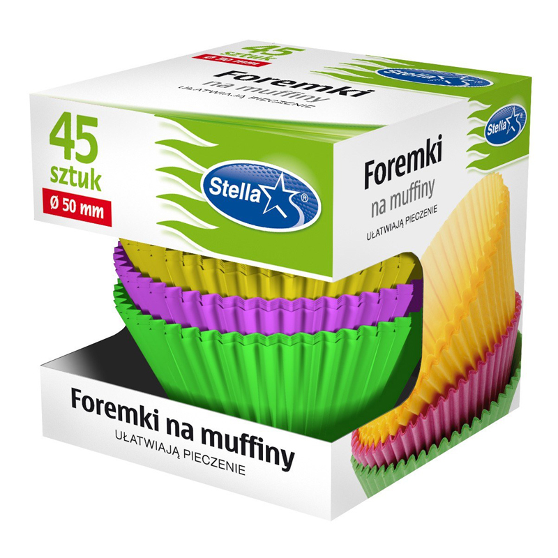 Foremki Na Muffiny Kolorowe A'45 box