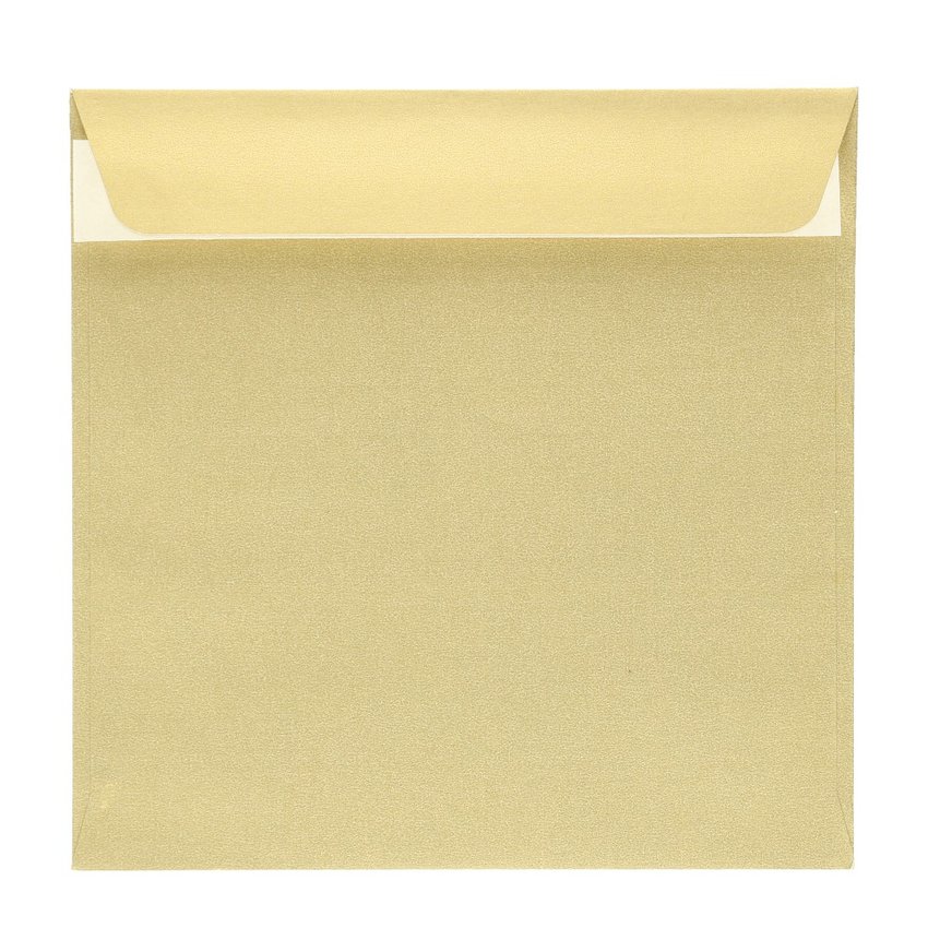 Koperta Ozdobna Pearl Złoty 120g 145x145mm 10szt. /Argo 280715
