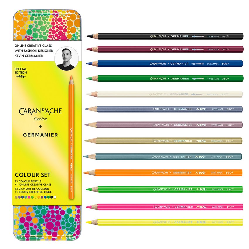 Kredki CARAN D'ACHE Germanier 13 szt., w pudełku mix kolorów