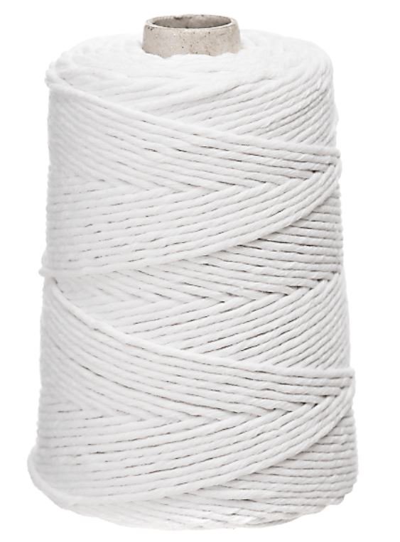 Sznurek Bawełniany Skręcany 3mm 100m Biały / DpCraft