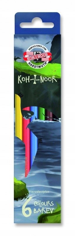Kredki Ołówkowe 6 kol. Dino /Koh-I-Noor