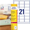 Etykiety Samop. Avery 63,5x38,1 21/A4 A'25 QuickPeel Transparentne No.L7560-25