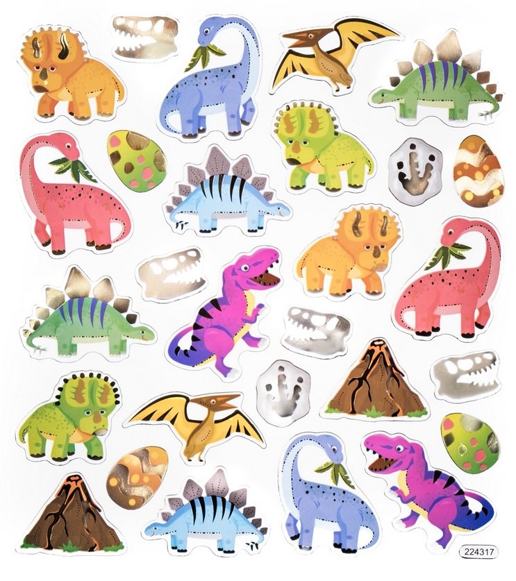 Naklejki Dinozaury 28szt. /DpCraft