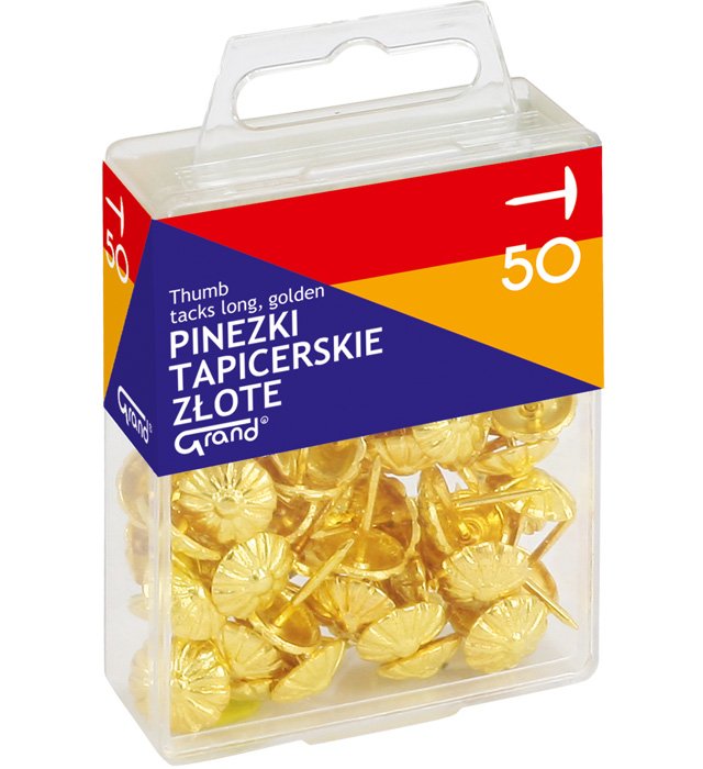 Pinezki GRAND tapicerskie złote op.- 50 szt